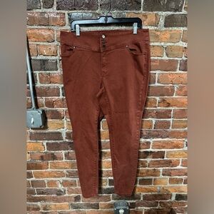 Lane Bryant Rust Colored Button Up Jeans Size 14